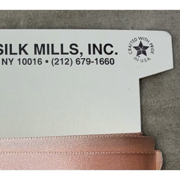 Lawrence Schiff Silk Mills Ribbon Light Coral 1.5" 5 yd Made In USA - Picture 4 of 5
